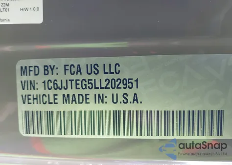 2020 Jeep Gladiator Mojave 4X4 из США, поврежденный, VIN 1C6JJTEG5LL202951